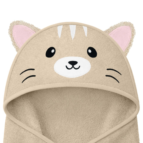 KeaBabies Cuddle Organic Bamboo Baby Hooded Towel, Ultra Soft Absorbent Bamboo Bath Towel for Newborns & Toddlers, Gentle on Sensitive Skin, Cat
