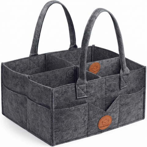 KeaBabies Original 2.0 Diaper Caddy, Mystic Gray, Spacious, Organized, Multi-Functional Baby Organizer, Travel & Nursery Essential