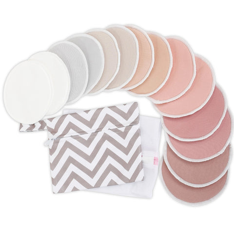 KeaBabies Soothe Nursing Pads, Lovelle, Medium Size, Ultra Absorbent Reusable Breast Pads, Leakproof Soft Bamboo Nursing Pads for Breastfeeding Moms