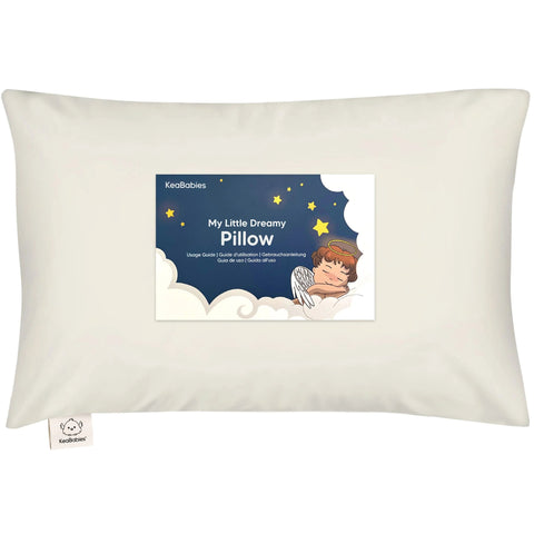 KeaBabies Toddler Pillow with Pillowcase, Kids Travel Bed Pillow, Breathable Microfiber Filled Sleeping Pillow for Toddlers, Preschool Nap Pillow, Clay
