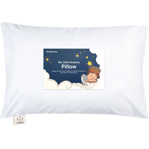 KeaBabies Toddler Pillow with Pillowcase - Soft White