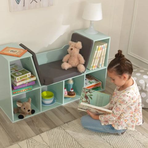 Kidkraft Bookcase with Reading Nook - Mint 2