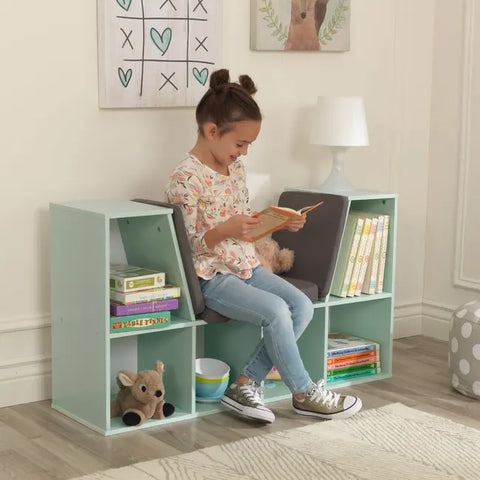 Kidkraft Bookcase with Reading Nook - Mint 3
