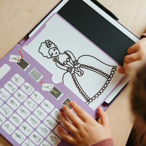 Kidywolf KIDYDRAW-MINI LCD Tracing book - Princesses