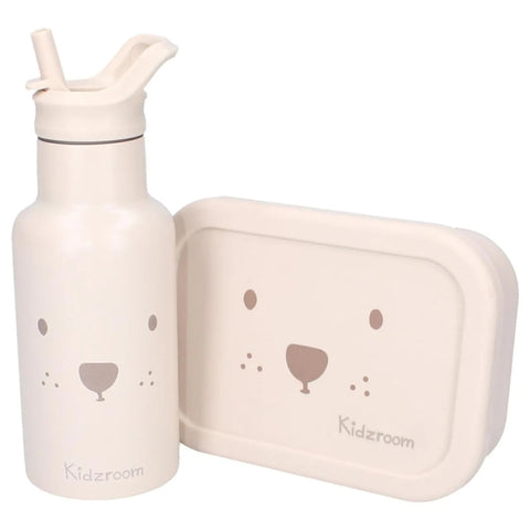 Metal Bottle 350ml Kidzroom Beary Excited -Beige