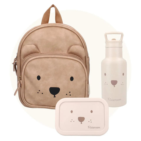 Metal Bottle 350ml Kidzroom Beary Excited -Beige