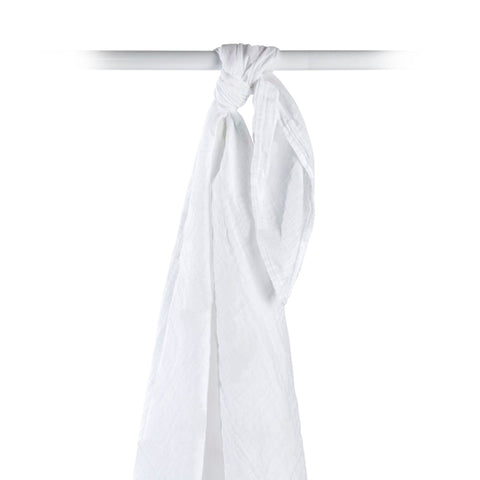 Lulujo - 4-Pack Bamboo Muslin Swaddle Blankets - White