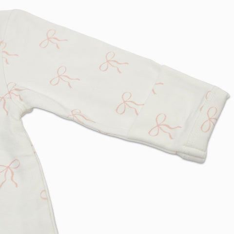 Lulujo - Bamboo Footed Sleepsuit - Bows - Size M (3-6 months)