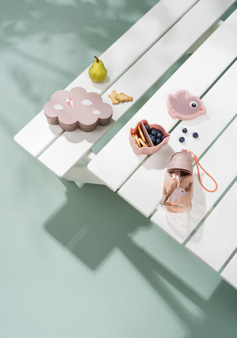  Lunch & Snack Box W/Straw 