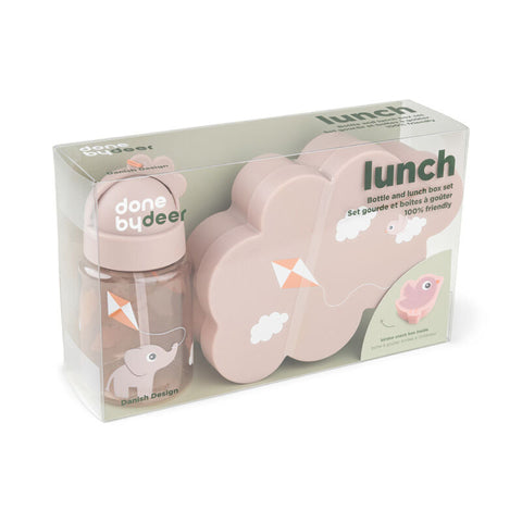  Lunch & Snack Box W/Straw 
