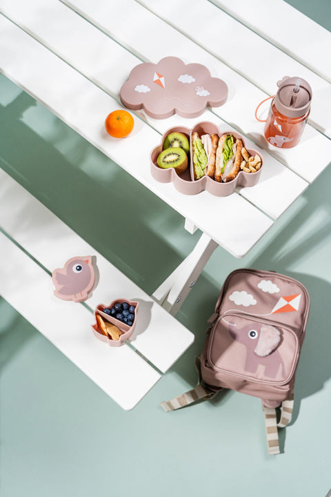  Lunch & Snack Box W/Straw 