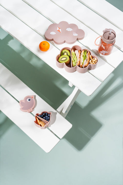  Lunch & Snack Box W/Straw 