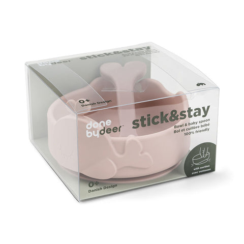 Silicone Stick&Stay Bowl & Baby Spoon Wally Powder