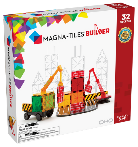 MAGNA-TILES | Builders 32-Pieces | Age 3+ | TOYBOX
