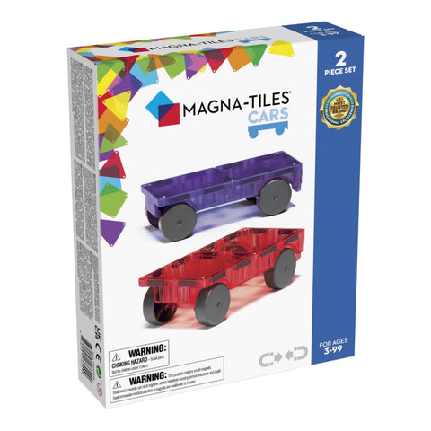 MAGNA-TILES | Cars 2-Piece Purple & Red | Age 3 Years+