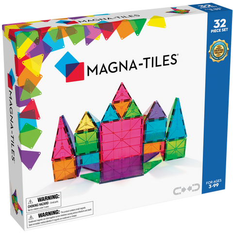 MAGNA-TILES | Classic 32-Pieces Set | Age 3+ | TOYBOX