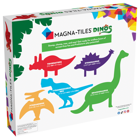 MAGNA-TILES | Dinos 5 Pieces Set | TOYBOX 