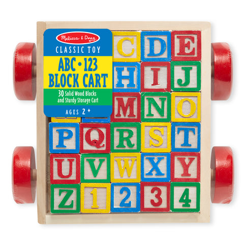 Classic ABC Block Cart 30 pc