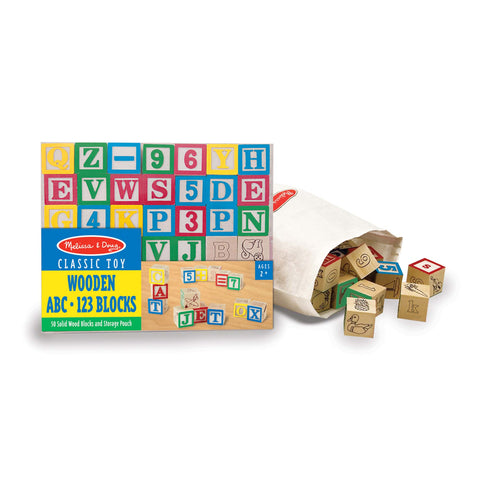 Wooden ABC/123 Blocks 50 pc