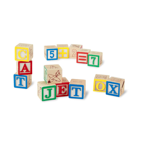 Wooden ABC/123 Blocks 50 pc