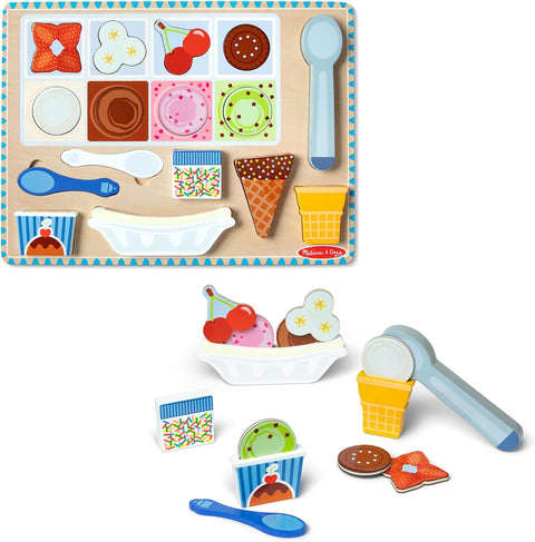Wooden Magnetic Ice Cream Puzzle & Play Set
