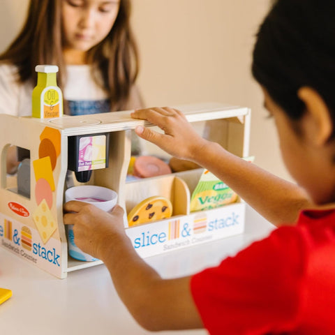 Melissa and Doug Wooden Slice & Stack Sandwich Counter