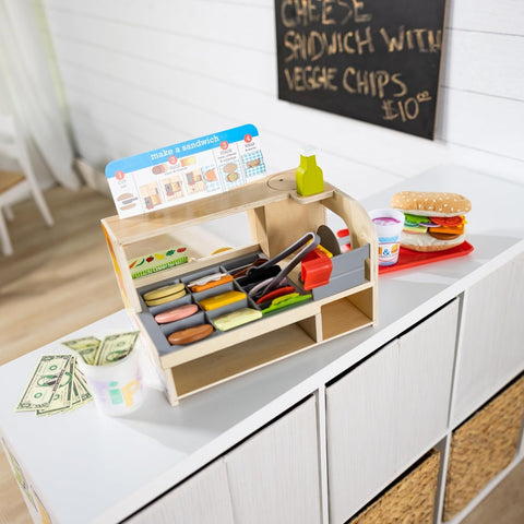 Melissa and Doug Wooden Slice & Stack Sandwich Counter