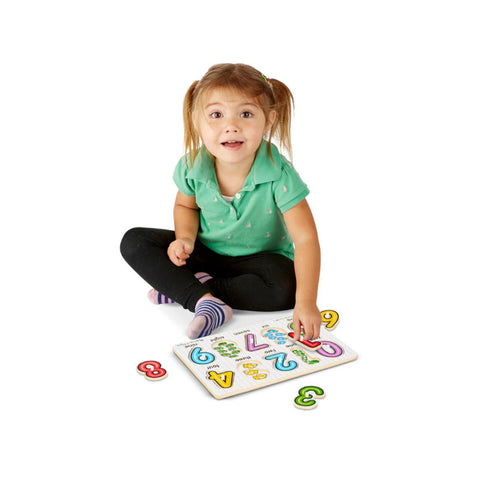 Lift & See Numbers Wooden Peg Puzzle