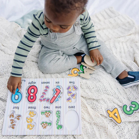 Lift & See Numbers Wooden Peg Puzzle