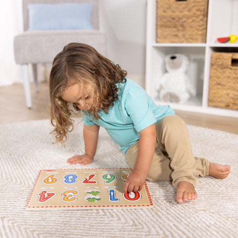 Lift & See Numbers Wooden Peg Puzzle