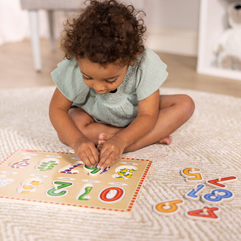 Lift & See Numbers Wooden Peg Puzzle