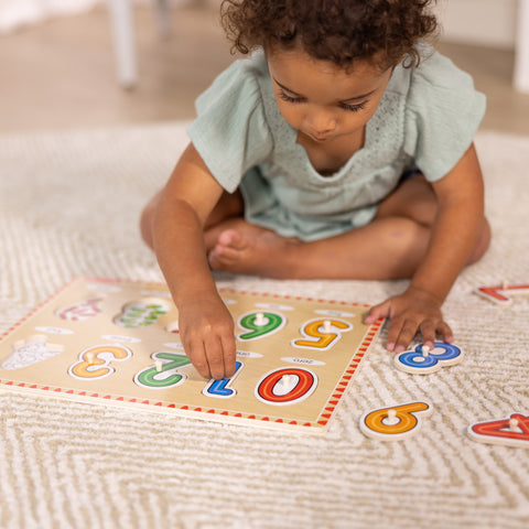 Lift & See Numbers Wooden Peg Puzzle