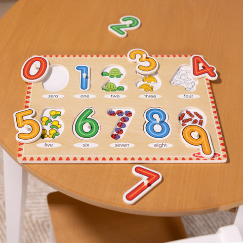 Lift & See Numbers Wooden Peg Puzzle