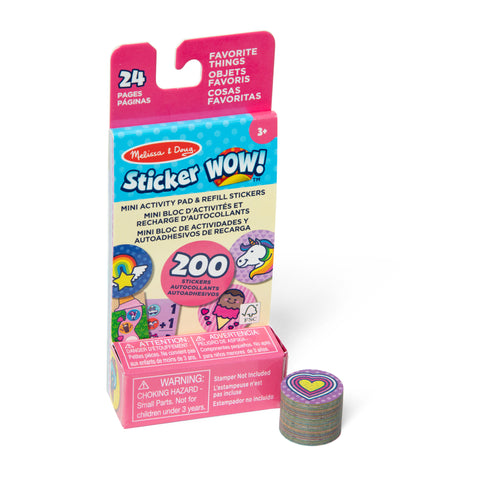 Melissa & Doug - Sticker WOW! Mini Activity Pad with Refill Stickers - All-time Favourites