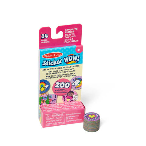 Melissa & Doug - Sticker WOW! Mini Activity Pad with Refill Stickers - All-time Favourites