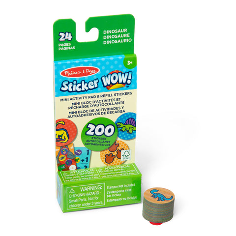 Sticker WOW! Mini Activity Pad with Refill - Dinosaur
