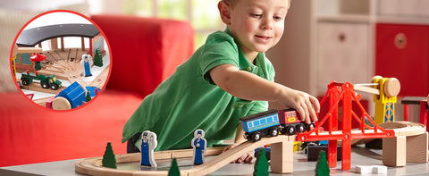 Wooden Railway Set – 100-Piece