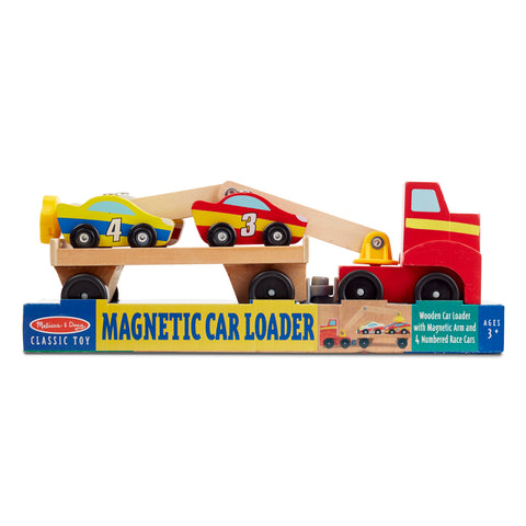 Magnetic Car Loader – Wooden Vehicle Play Set