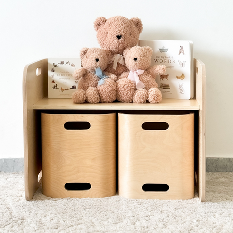 Nordic Style Montessori Children's Table Set with 2 Chairs