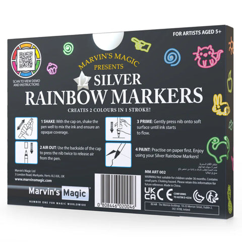 Marvin's Magic Silver  Markers - 12 Set