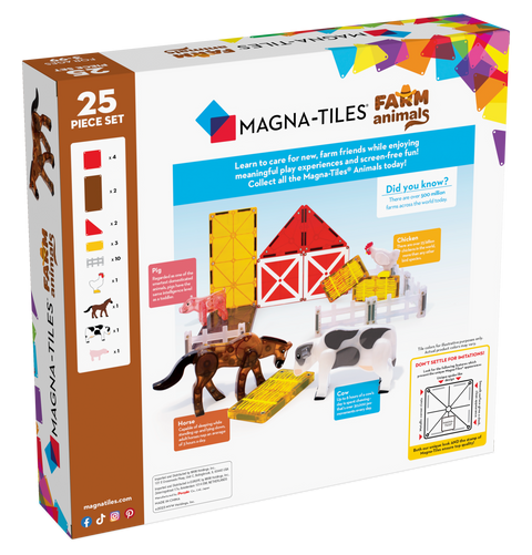 MAGNA-TILES® Farm Animals 25 - Pieces Set