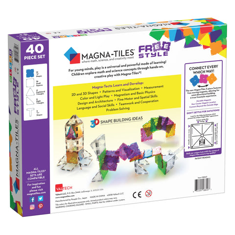 MAGNA-TILES® Free Style 40 Pieces