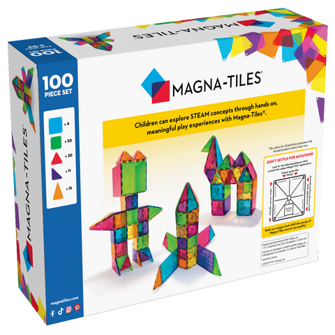 MAGNA-TILES | Classic 100 - Piece Set | Age 3+| TOYBOX