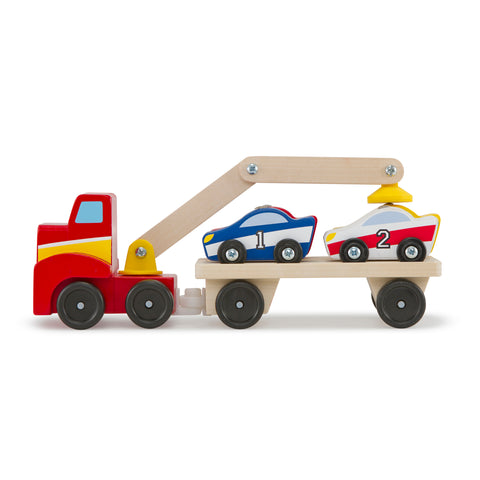 Magnetic Car Loader – Wooden Vehicle Play Set