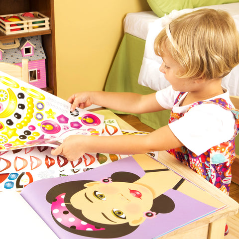 Make-a-Face Fashion Faces Sticker Pad