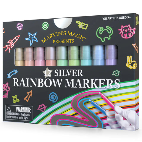 Marvin's Magic Silver  Markers - 12 Set