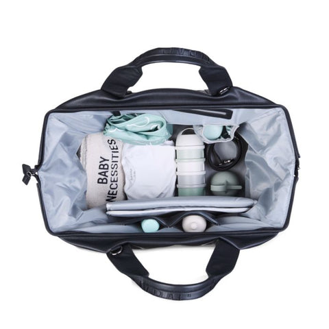 Mommy Bag Signature Simili Black Vegan Leather