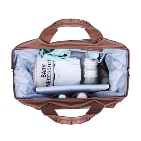 Mommy Bag Signature Simili Dark Brown Vegan Leather