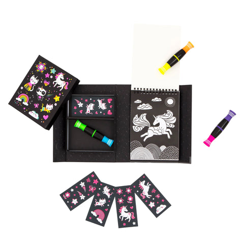 Neon Colouring Set - Unicorns & Friends