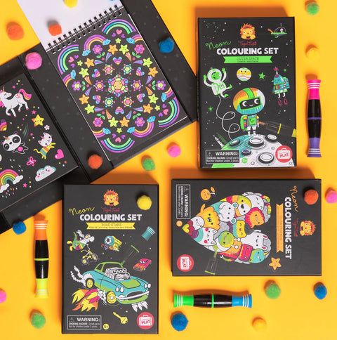 Neon Colouring Set - Glow Friends